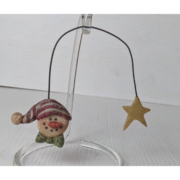 blossom bucket snowman star ornament decor winter christmas - Picture 1 of 6